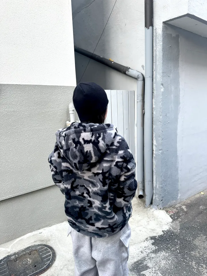 [new🖤] 시니컬 카모 털후리스 상세 이미지 20