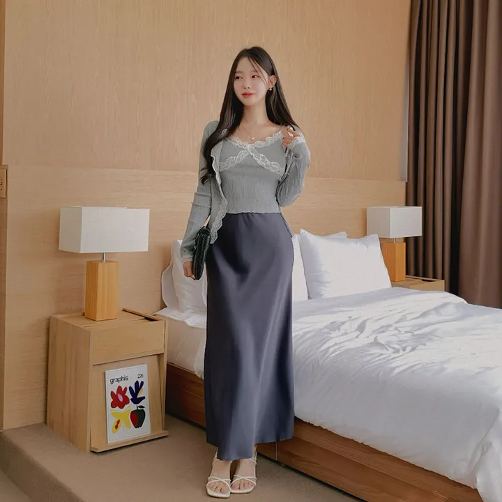 [부분 당일배송🤍나시가디건set/벚꽃룩🌸] 슈디 레이스 끈나시 + 레이스 긴팔 골지 가디건 세트 데일리룩 데이트룩 벚꽃룩 발레코어 여리여리 여리핏 레이스가디건 레이스나시 상세 이미지 45