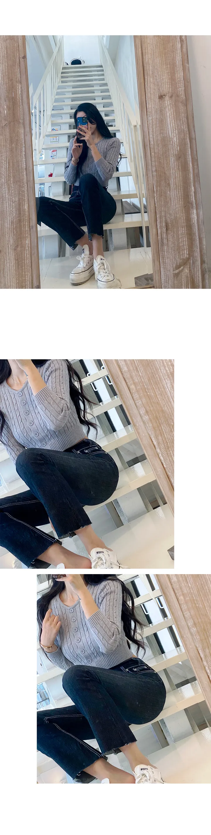 (재주문율 1000%, 리뷰극찬) 하밀 꽈배기 니트가디건 14color 상세 이미지 12