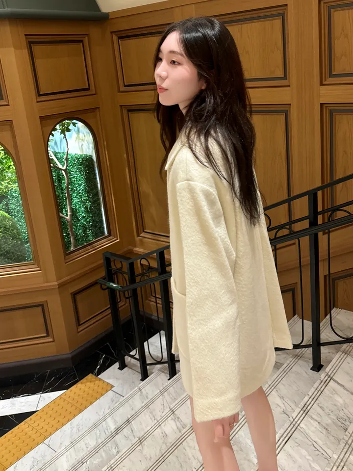 얼리버드 세일!![3COLOR/알파카8 모헤어12] 버터 모헤어 하프 핸드메이드코트 상세 이미지 17