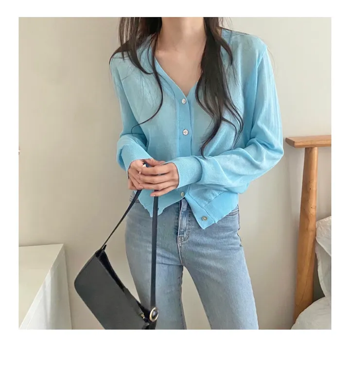 브이넥 긴팔가디건 11color 상세 이미지 27