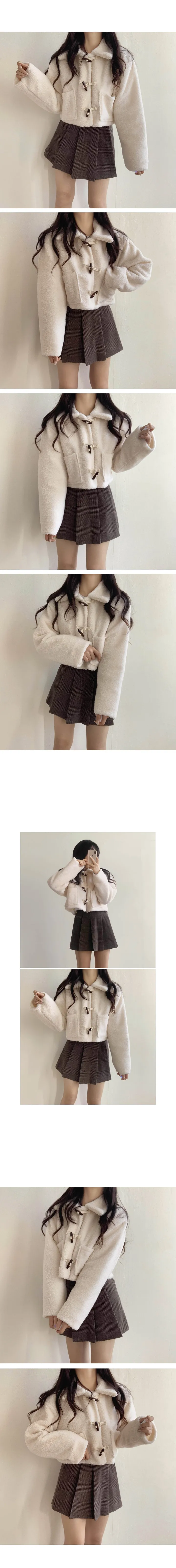 [국내제작/누빔안감] 뽀글이 떡볶이 숏코트(4 colors) 상세 이미지 13