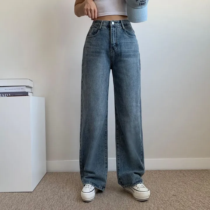 ~2XL [기장선택/인생데님!] 프리미엄 워싱 빈티지 롱 와이드 데님 팬츠 키작녀 키큰녀 기장선택 봄 가을 사계절 상세 이미지 10
