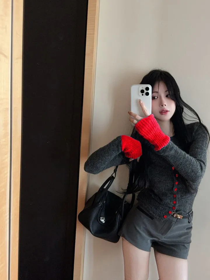 ❣️스타일업❣️ 투톤 가디건 배색 기본 이너 간절기 아우터 봄 가을 가디건 상세 이미지 18