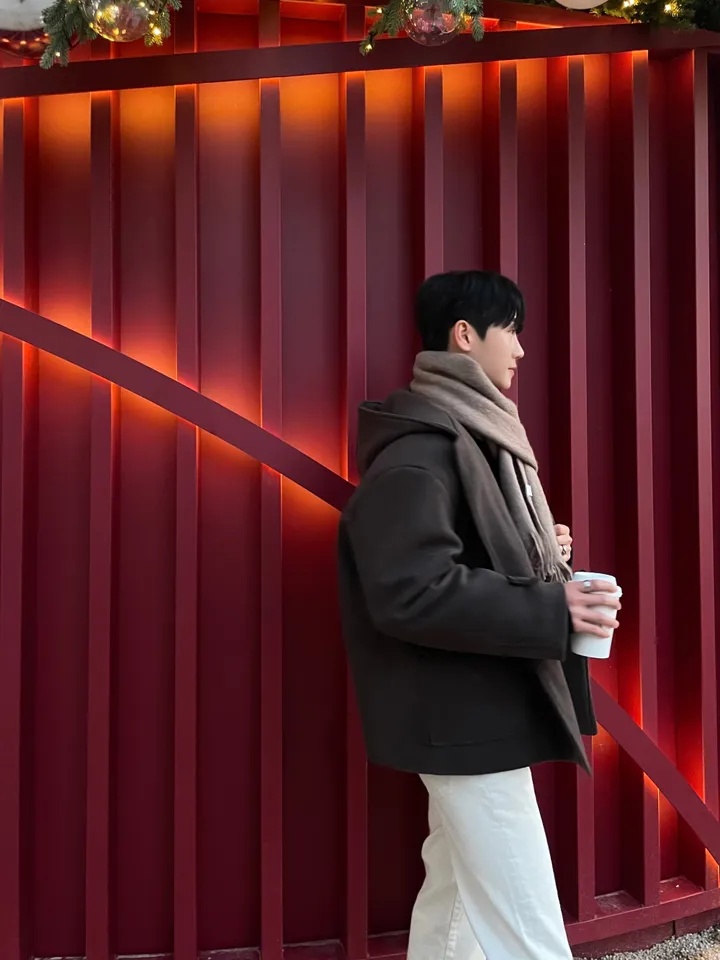 무드 울 후드 숏 코트 3 Color 상세 이미지 8