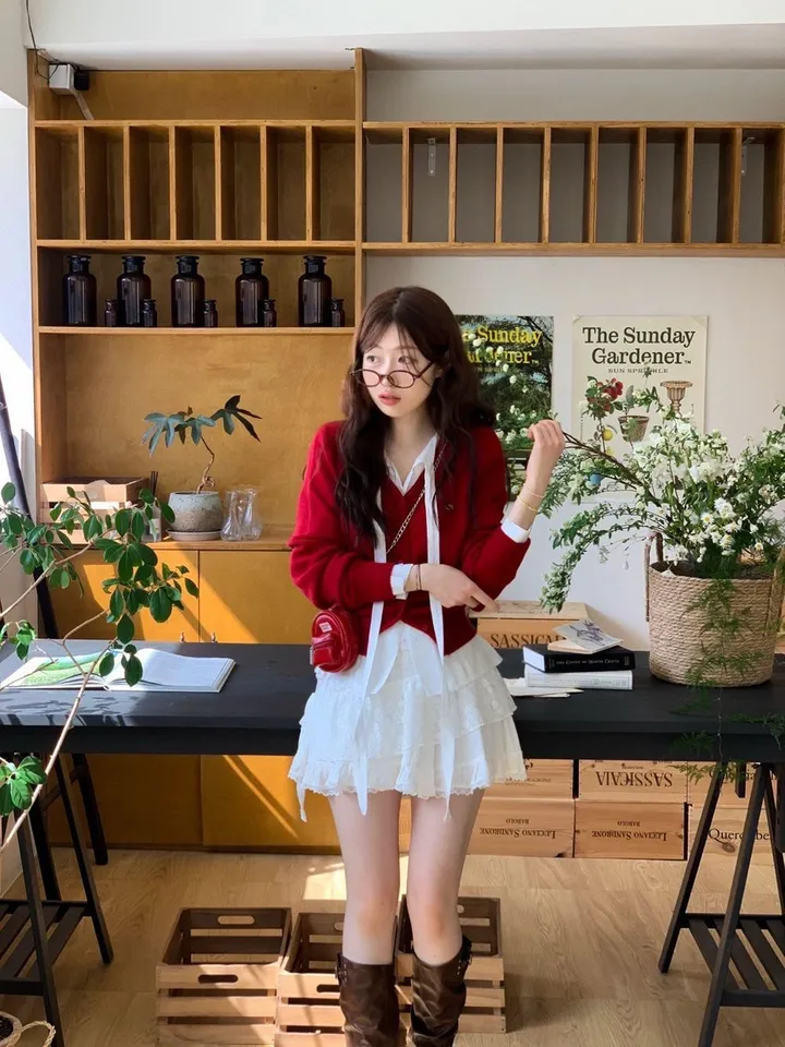 [펜던트/잘록핏]다즐링 펜던트 심볼 잘록핏 버튼 브이넥 루즈핏 니트 가디건 5color 상세 이미지 27
