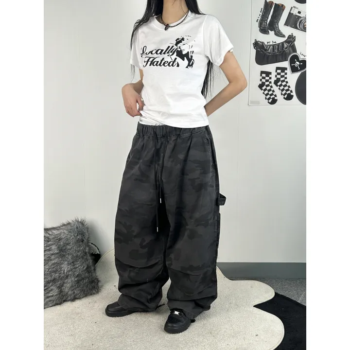 [UNISEX/소장추천!]밀리터리 카모 카펜더 스트랩 포인트 핀턱 와이드 벌룬 팬츠(2color/3-5일 여유주문) 상세 이미지 28