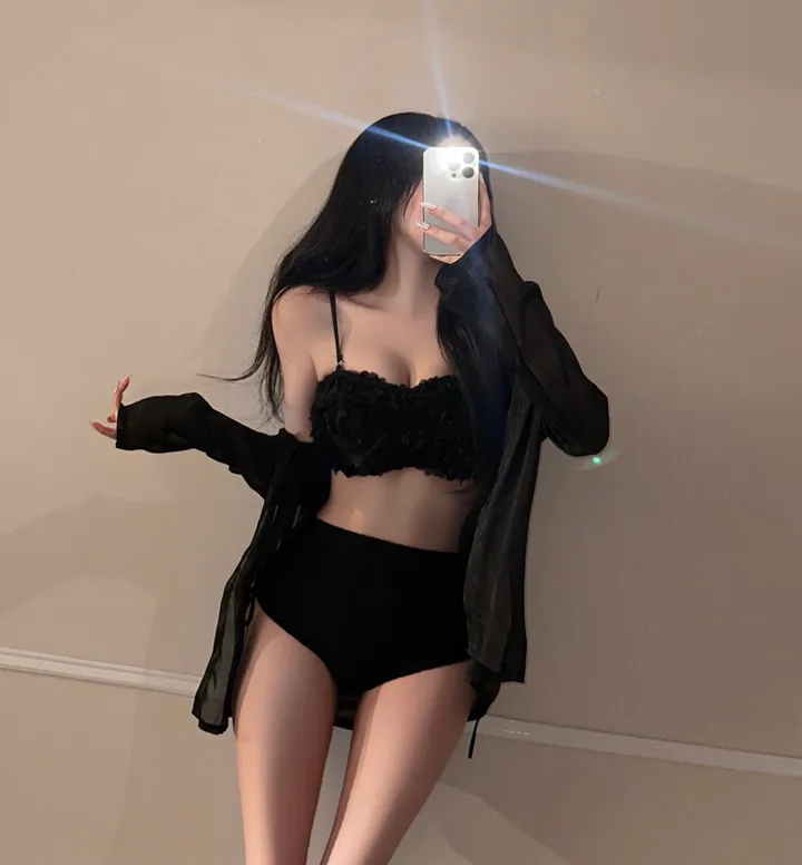 [최저가!!/리얼핏보장/셔츠set] 셔링 뱃살커버 하이웨스트 리본 커버업 웨딩 꽃 크롭 나시 탑 시스루 롱 셔츠 가디건 세트 3pcs 휴양지룩 비키니 모노키니 수영복 해외여행 상세 이미지 11