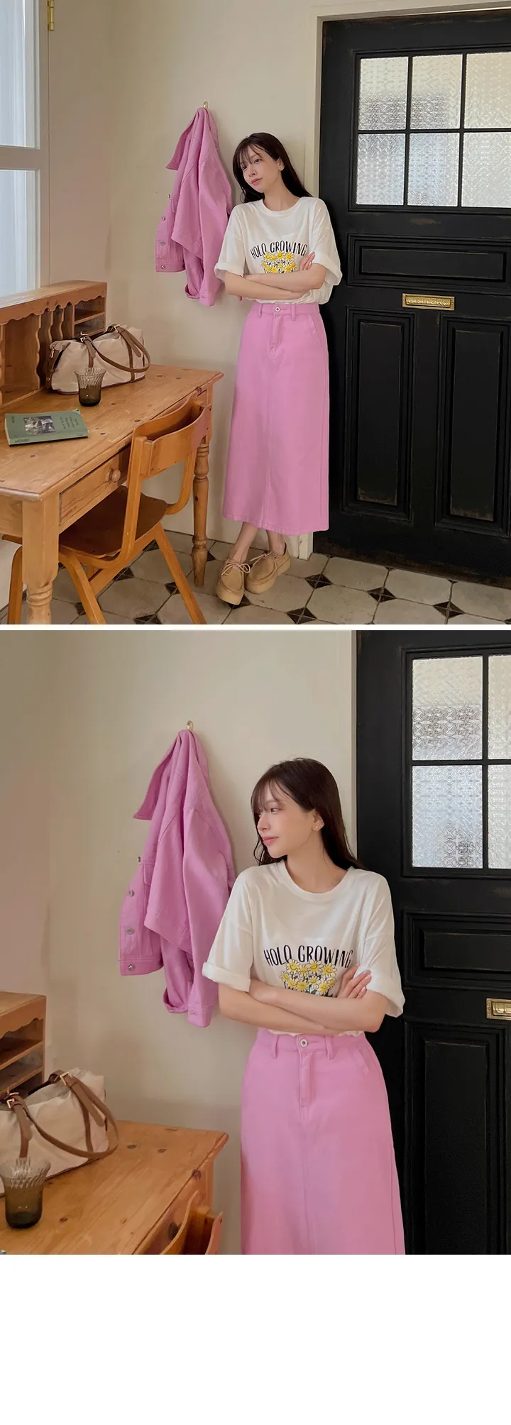[55-120][셋업룩][크롭]코튼지니셋업 점퍼 상세 이미지 30
