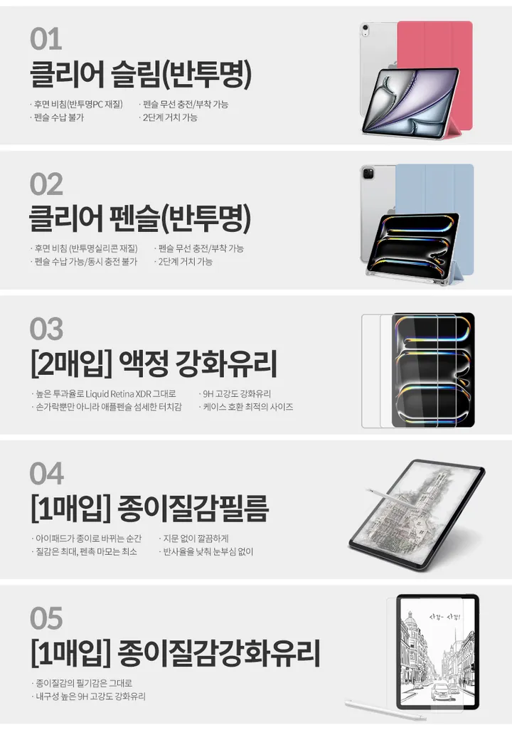 (당일출고)니하 아이패드 반투명 클리어슬림 케이스 상세 이미지 2