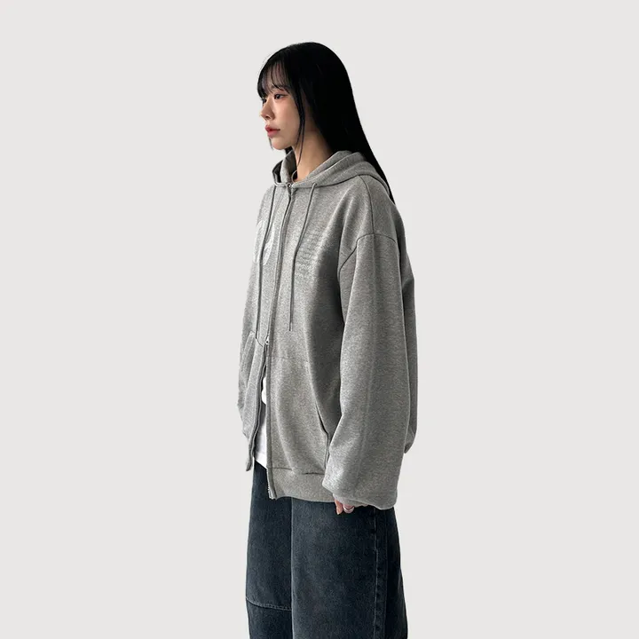 [UNISEX] 나인 레터링 투웨이 후드 집업 (3color) 상세 이미지 21