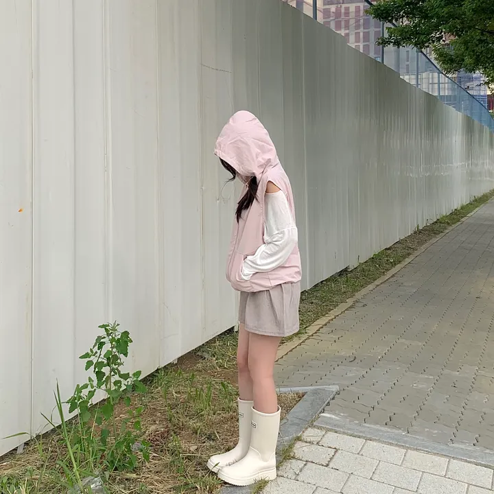레코드 후드 나일론 조끼 : record hoodie Anorak vest - 4 color 상세 이미지 16