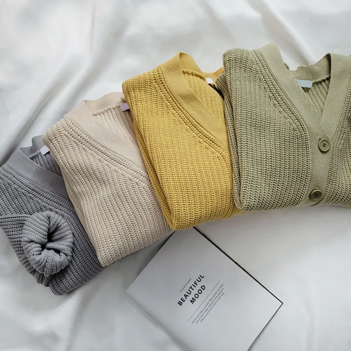 [봄가을/데일리핏] 러블리한 하찌 v넥 오버핏 가디건cd 상세 이미지 33