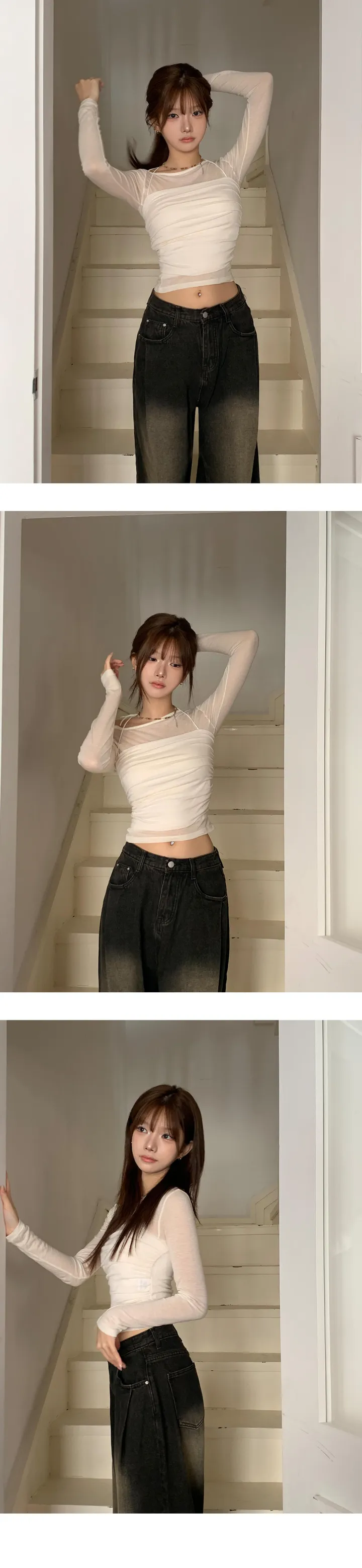 [SET] 히레 레이어드 레이스 볼레로 세트 -3color 상세 이미지 10