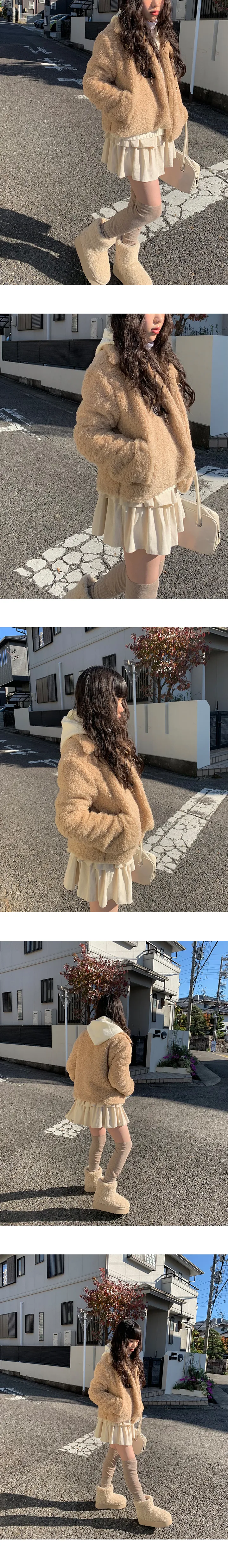 [포근템🐑🤍] 밀카 더플 양털 누빔 숏 코트 (3color) 상세 이미지 25