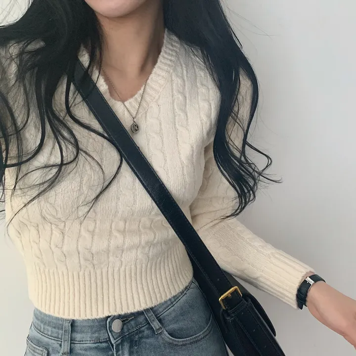 [허리보정2탄] 에브리데이 꽈배기 브이넥 니트 ;4col 상세 이미지 27
