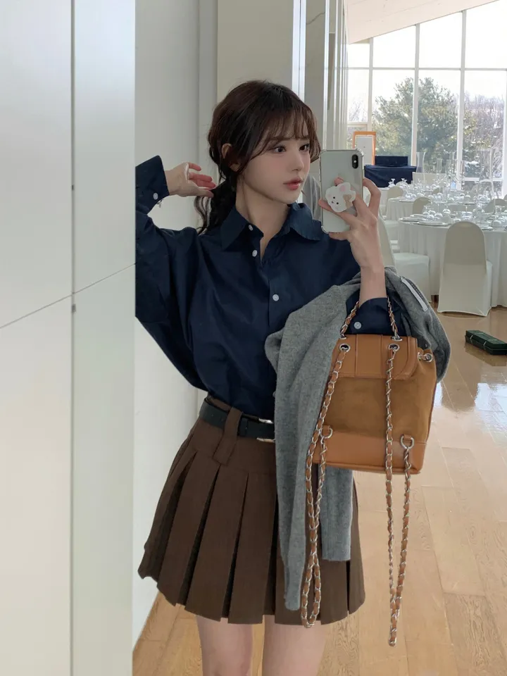 [4천장판매][MADE/핏보장인생셔츠] 에디 프렌치 코튼 오버핏 셔츠 남방 남녀공용 보이핏 레이어드 봄옷 봄신상 봄코디 봄상의 봄셔츠- 7color (KD1457,KD1910) 상세 이미지 69