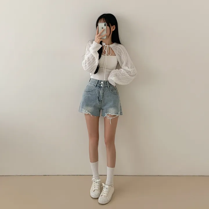 [NEW/핏,색감추천!] 썸머 꽈 부클 리본 끈 볼레로 가디건 [G2-9] 상세 이미지 15