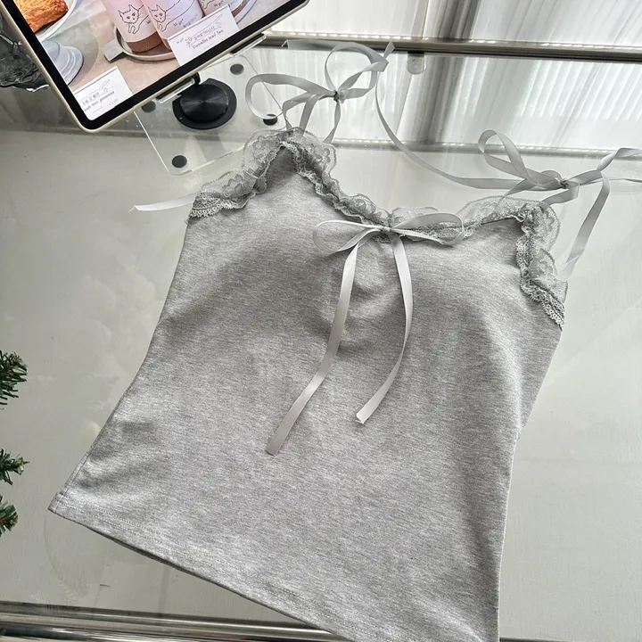 [발레코어 쓰리피스 러블리 페미닌룩] 로안 3pcs 레이어드 나시+가디건+스커트 쓰리피스 세트 상세 이미지 37