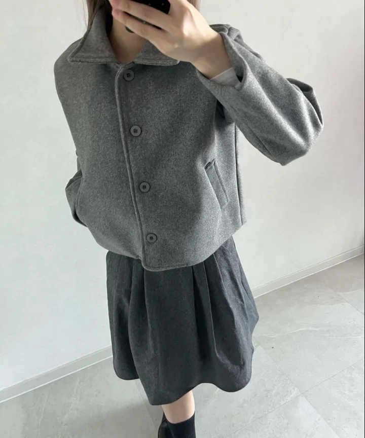[💥주문폭주💥] 카라 숏코트 자켓 (4color) 도쿄룩 일본여행룩 간절기자켓 하객룩 숏코트 상세 이미지 19