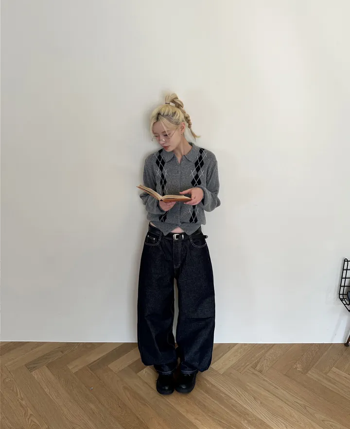콜리 아가일 카라 가디건 상세 이미지 15