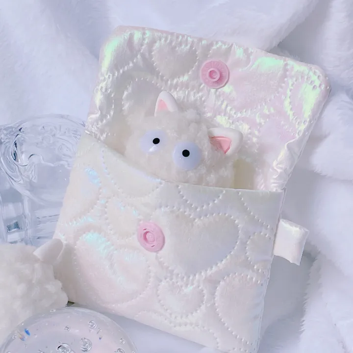 (3종)/ handmade 홀로그램 글리터 love 핑크 화이트 실버 패프릭 동전 지갑 카드지갑 에어팟파우치 상세 이미지 14