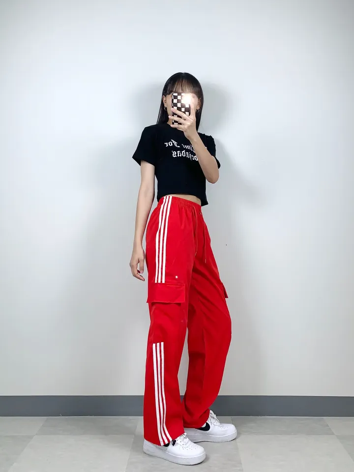 3트랙M 와이드 하이웨스트 스트링 2way 트레이닝 조거 바지 밴딩 팬츠 Y2K 유니크 빈티지 힙한 무드 데일리 스트릿 클럽 아이돌방송댄스 댄서공연무대단체의상 상세 이미지 24