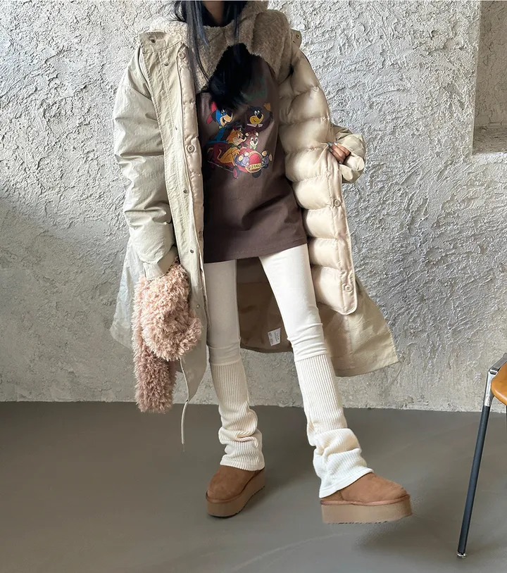 워머 레이어드 기모 레깅스 상세 이미지 12