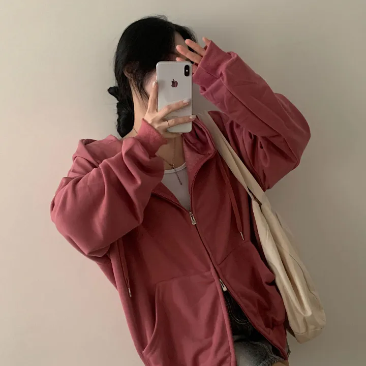 [사계절인기템/7컬러*.*] 심플무지 투웨이 오버핏 후드집업,점퍼 - 12color 상세 이미지 38
