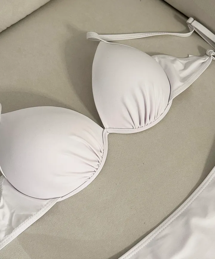 [왕볼륨보장!!/리얼미친핏] 섹시 글램 커버업 세트 3pcs 비키니 수영복 골지 시스루 크롭 가디건 팔뚝살 커버 호캉스 바캉스 휴양지룩 해외여행 바디프로필 셔링 유니크 세련 힙 상세 이미지 26