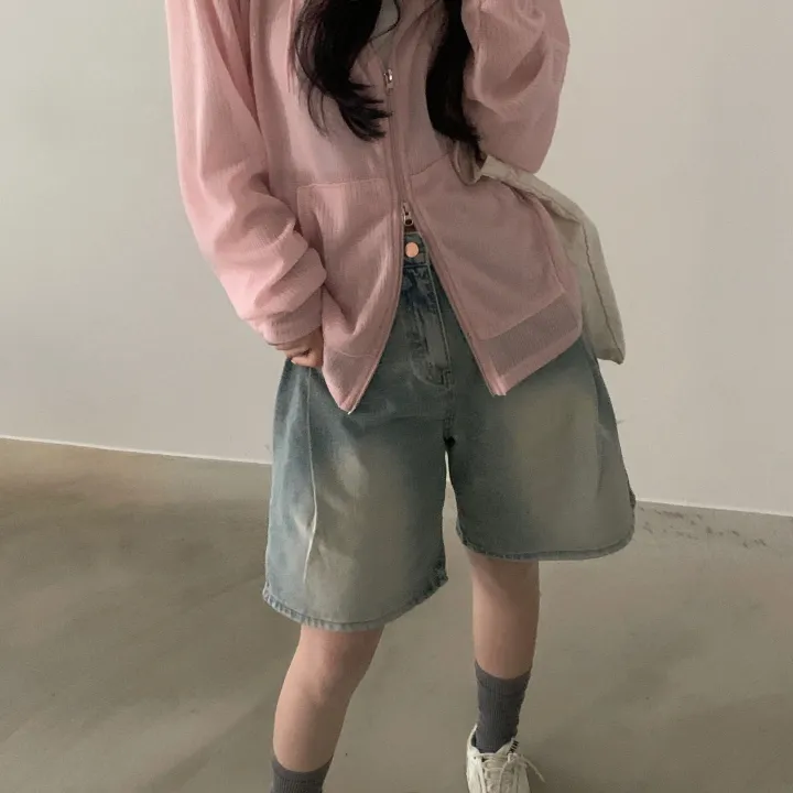 [여름아우터!/은은한비침] 한여름까지 필요한 투웨이 시스루 니트 후드집업,점퍼 - 5color 상세 이미지 14