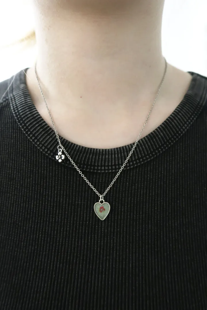vintage flower heart (mint) 상세 이미지 2