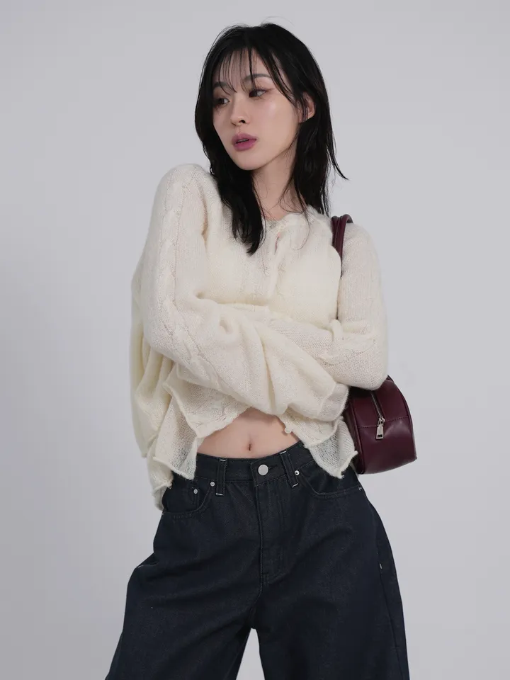 [25SS/울] 챠밍 더블 포인트 가디건 상세 이미지 2