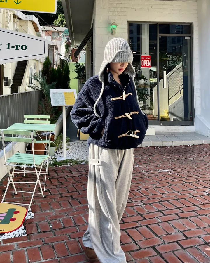 [겨울필수템⛄🤎] 뽀글 패딩 양털 떡볶이 코트 숏코트 후리스 점퍼 더플 이중 덤블 더블 누빔 자켓 [3color]💫 상세 이미지 5