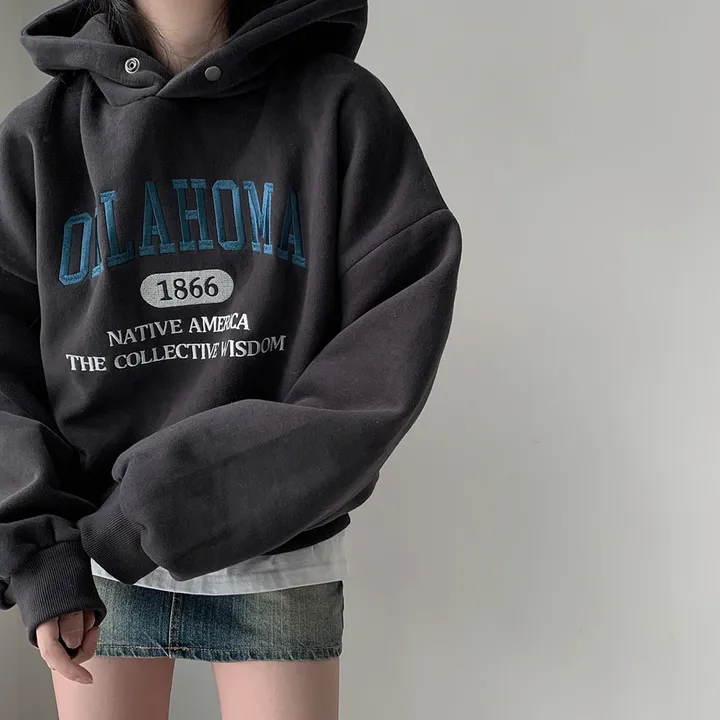 [대박핏보장✨/98%만족/진그레이 당일출고!] 자체제작 #크치Made 꿈에 나온 핏, 오클라호마 1866  양기모 맨투맨 긴팔 후드티 ; 5컬러 상세 이미지 85