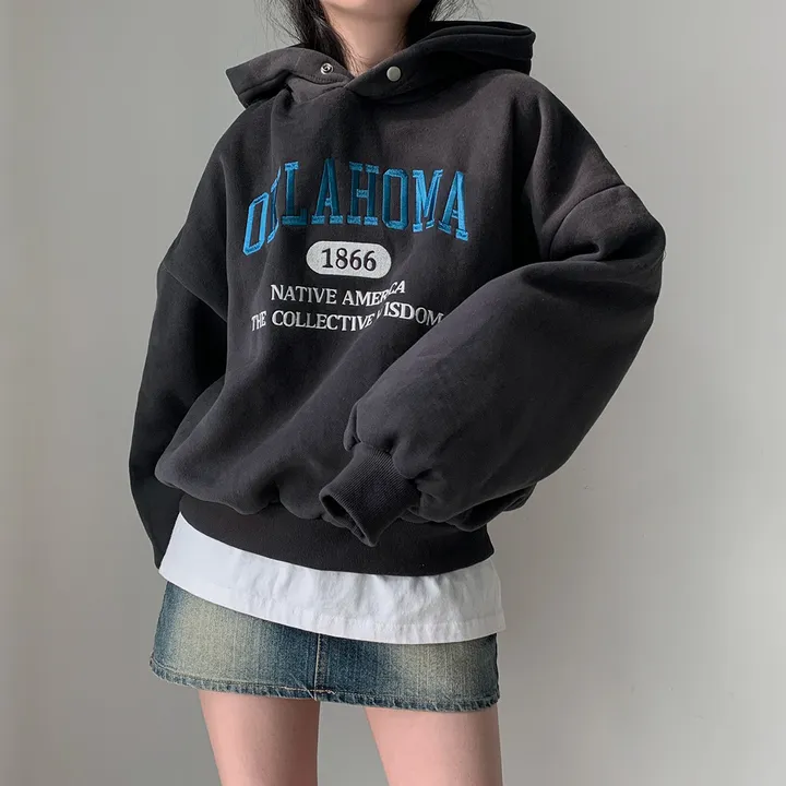 [대박핏보장✨/98%만족/진그레이 당일출고!] 자체제작 #크치Made 꿈에 나온 핏, 오클라호마 1866  양기모 맨투맨 긴팔 후드티 ; 5컬러 상세 이미지 90