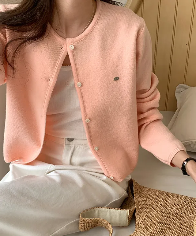 팬던트 가디건 데일리룩 기본아이템 봄신상 5color 개강룩 상세 이미지 12