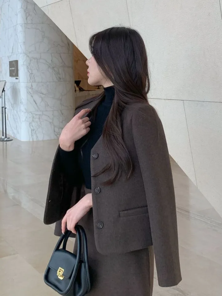 [겨울신상✨] 슈슈 노카라자켓 / 겨울자켓 가을자켓 기모자켓 울자켓 모직자켓 울코트 모직코트 숏코트 숏자켓 트위드자켓 하객룩 겨울코트 핸드메이드 코트 떡볶이코트 후드코트 레이어드 자켓 기모 코듀로이 스웨이드 무스탕 퍼자켓 하프코트 케이프코트 망토 겨울옷 상세 이미지 42