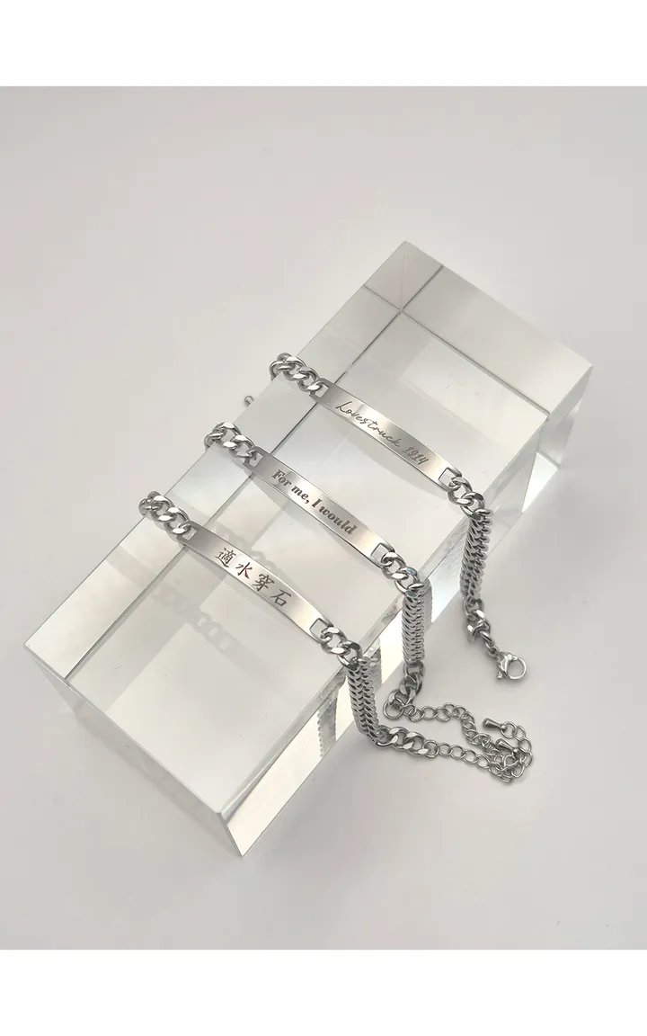 각인비 포함💎클래식 아치바 써지컬스틸 각인팔찌 💎리뷰이벤트 뒷면각인 무료 상세 이미지 4