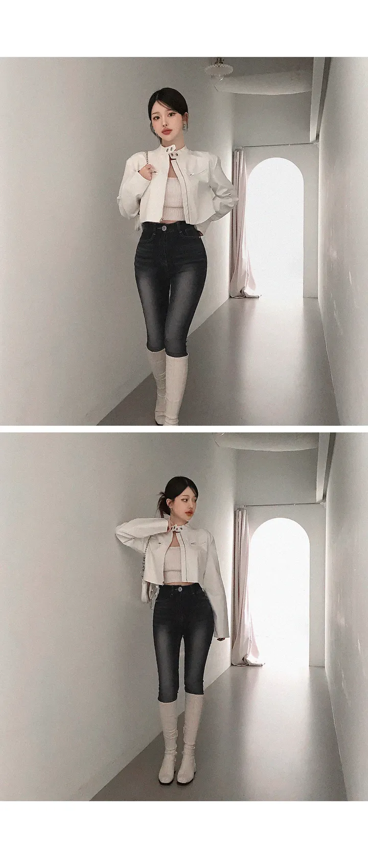 [최저가/가격실화?!] 디케 유니크 Y2K 노카라 크롭 레더자켓 라이더자켓 봄아우터 봄옷 봄신상 가을아우터 가을자켓 상세 이미지 6