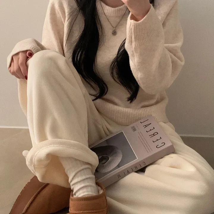 [따뜻보장🔥/가격실화?] 왕도톰! 융기모 골덴 스트링 와이드 추리닝팬츠 - 2color 상세 이미지 5
