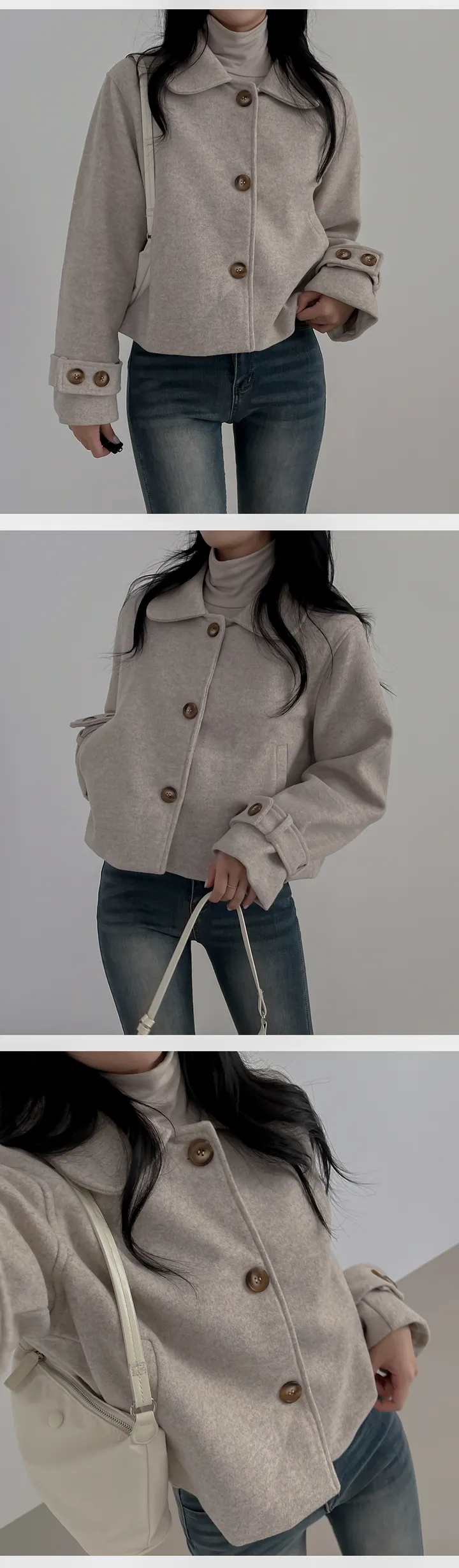 [데일리]카멜 숏 코트 상세 이미지 5