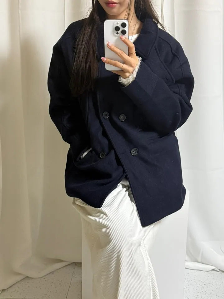 [모델소장] 발마칸더블모직하프코트 상세 이미지 13