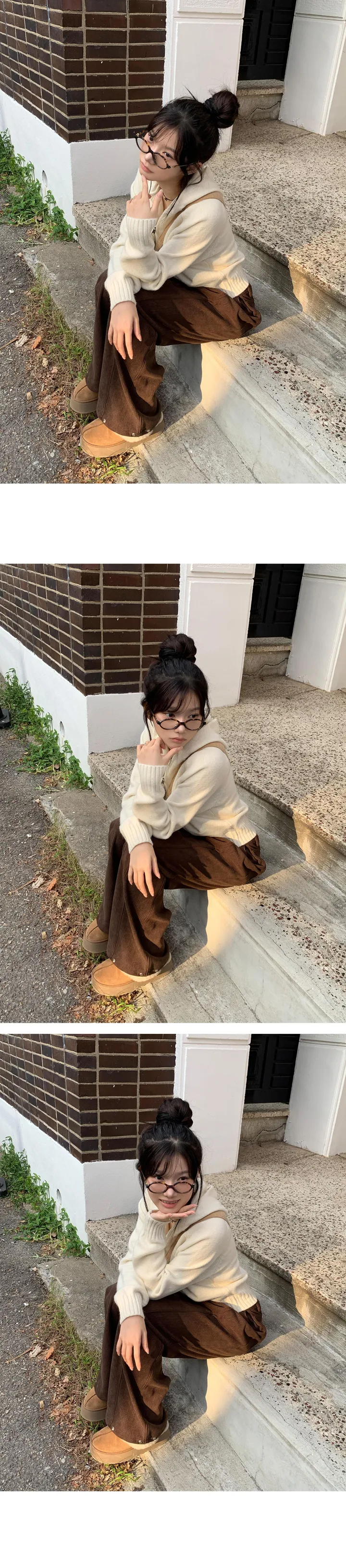[데일리] 버기 니트 후드 집업 - 6color 상세 이미지 4