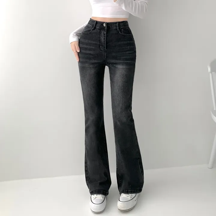 [인생핏🖤/기장선택/~XL] 모먼트 빈티지 스톤 워싱 하이웨스트 부츠컷 스판 데님 팬츠 키작녀 키큰녀 빅사이즈 청바지 상세 이미지 37