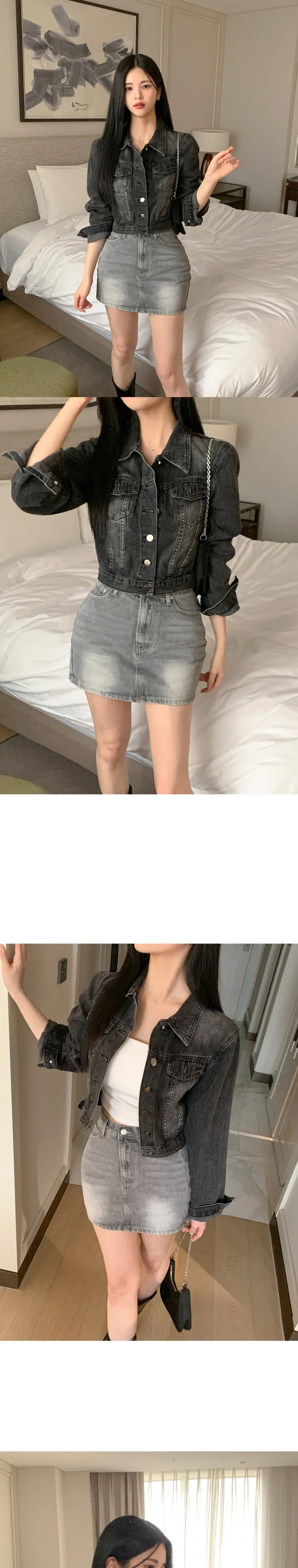 [리뷰보장/모델소장❤️] 다이든 빈티지 워싱 중청 흑청 청자켓 데님자켓 상세 이미지 18