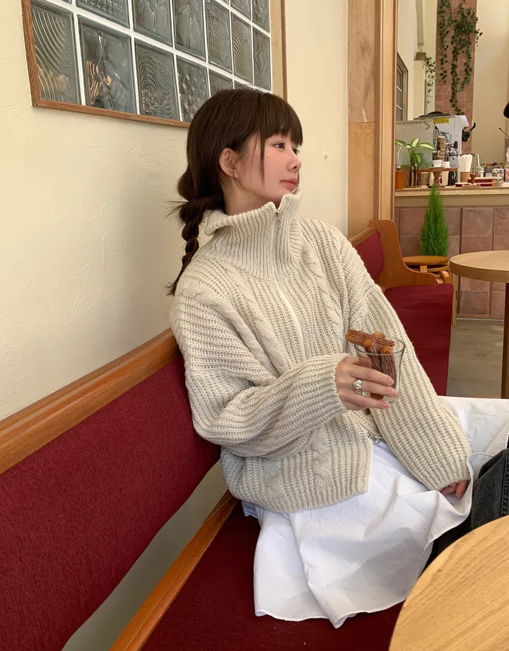 hachi twist 2way zip up (3color) 상세 이미지 18