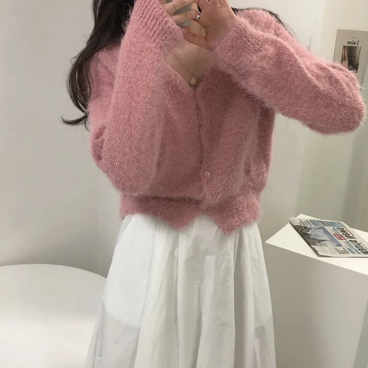 [여리핏/7color] 포근 솔잎 니트 가디건 상세 이미지 14