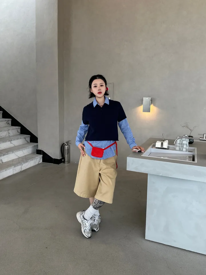[UNISEX] 패치 워크 버뮤다 하프 팬츠 (4color) 상세 이미지 32