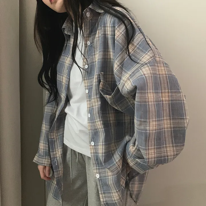묶음할인🎈[오버핏🤍] 마가린 체크 오버 남방 상세 이미지 24